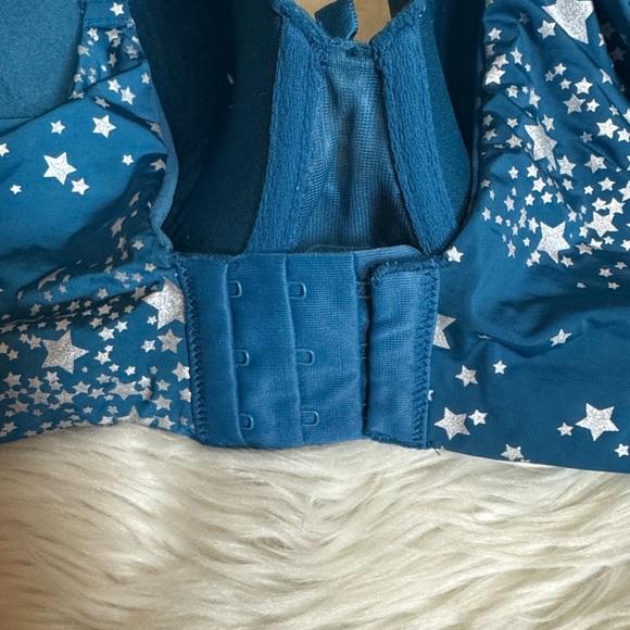 Torrid Curves 360 Back Smoothing push-up bra Teal blue with silver stars 42D - Picture 9 of 13